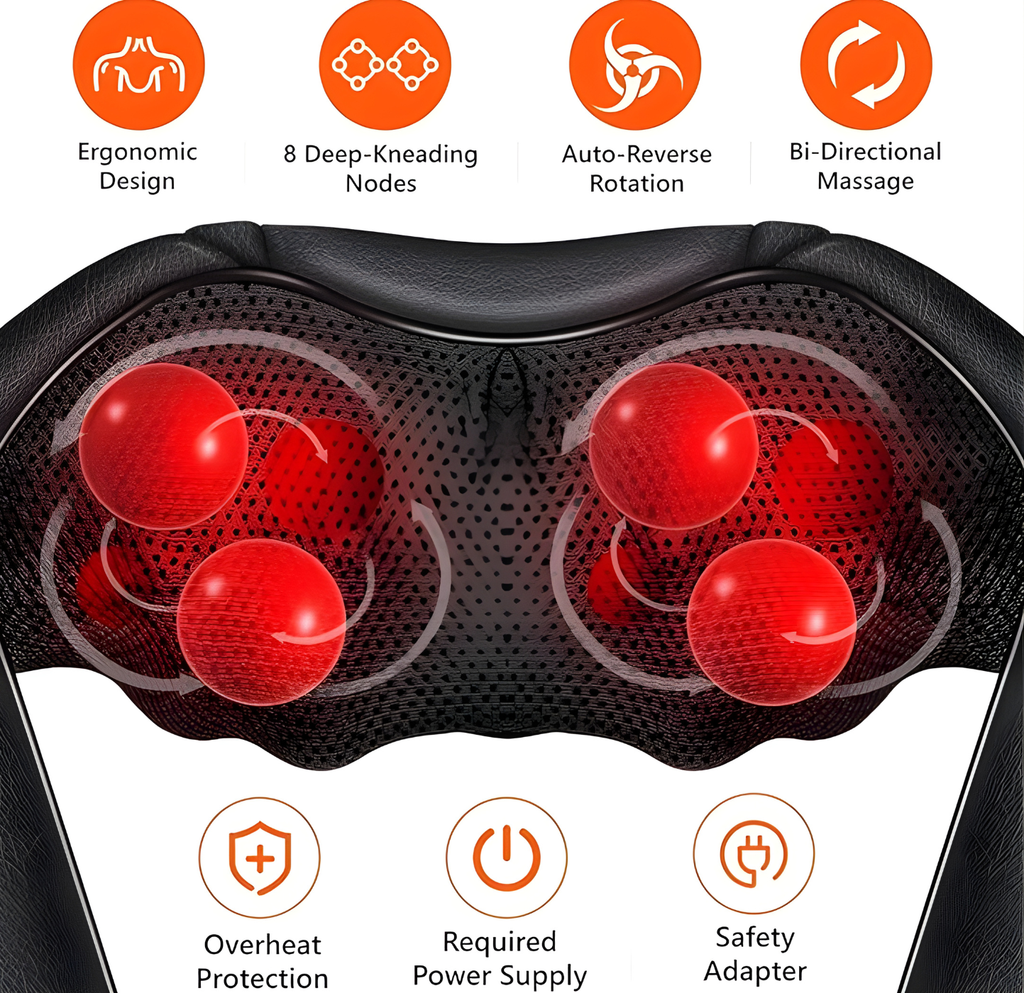 Deep-Kneading Heated Neck Massager