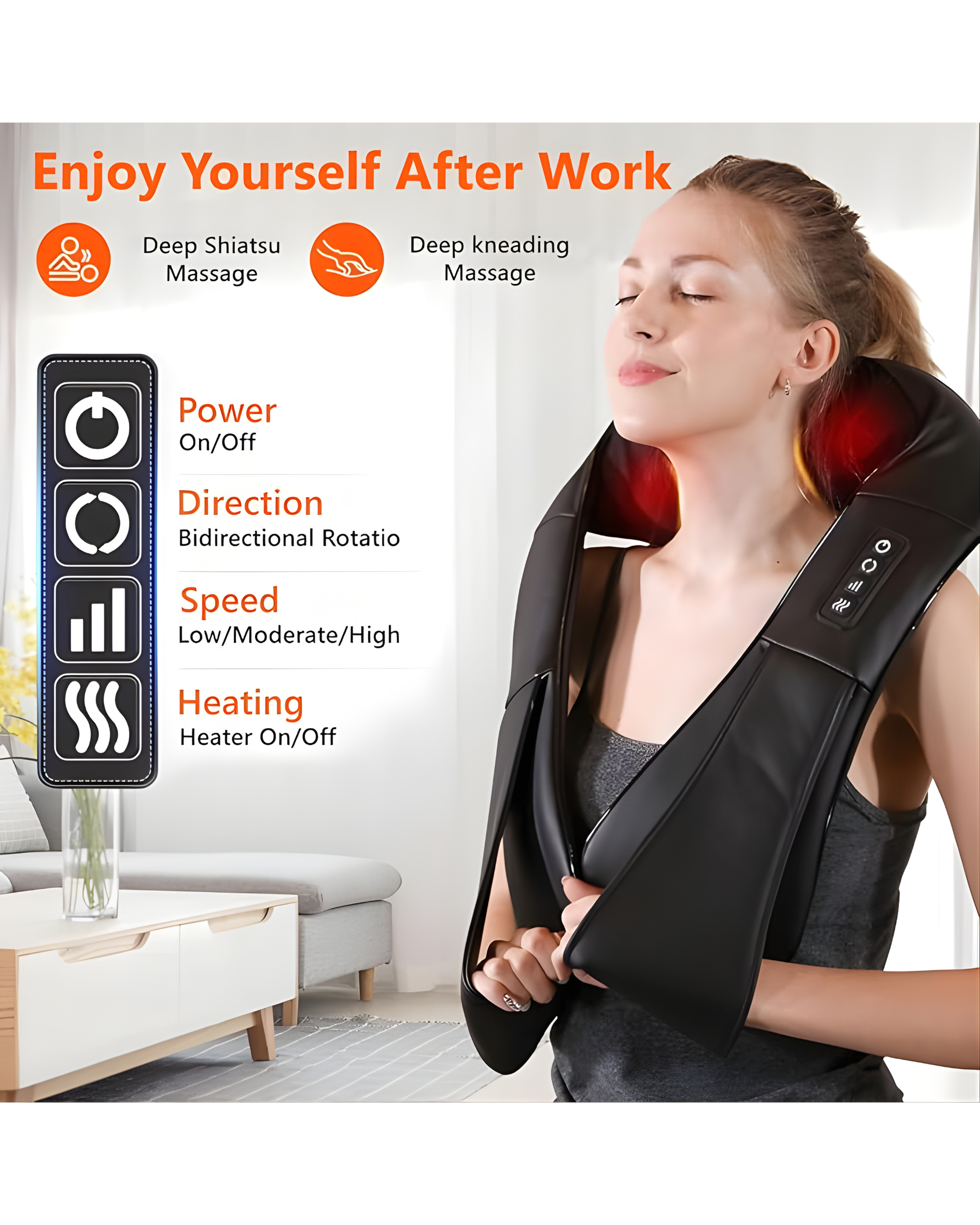 Deep-Kneading Heated Neck Massager